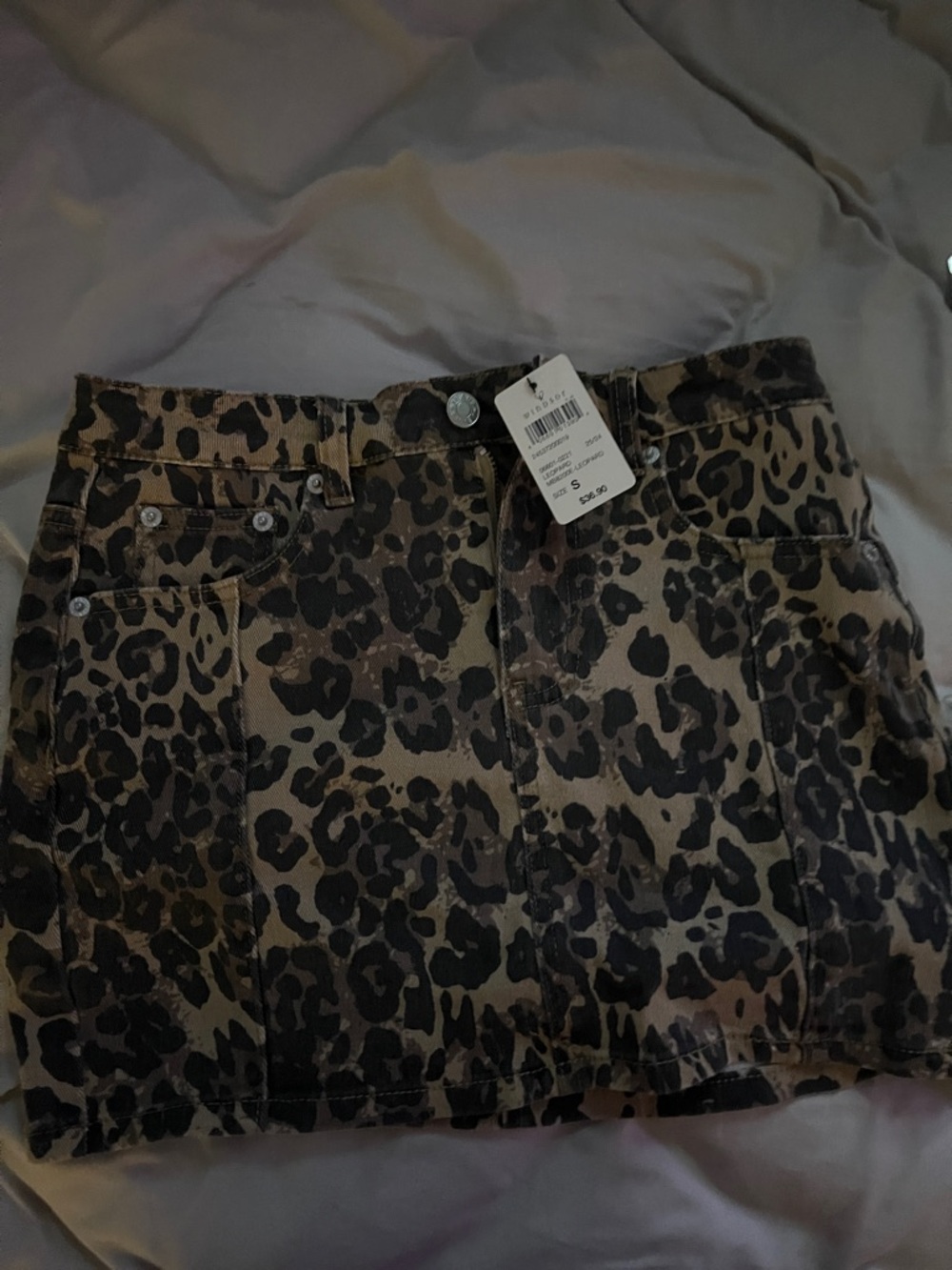Windsor Leopard Print Mini Skirt - Brown/Black